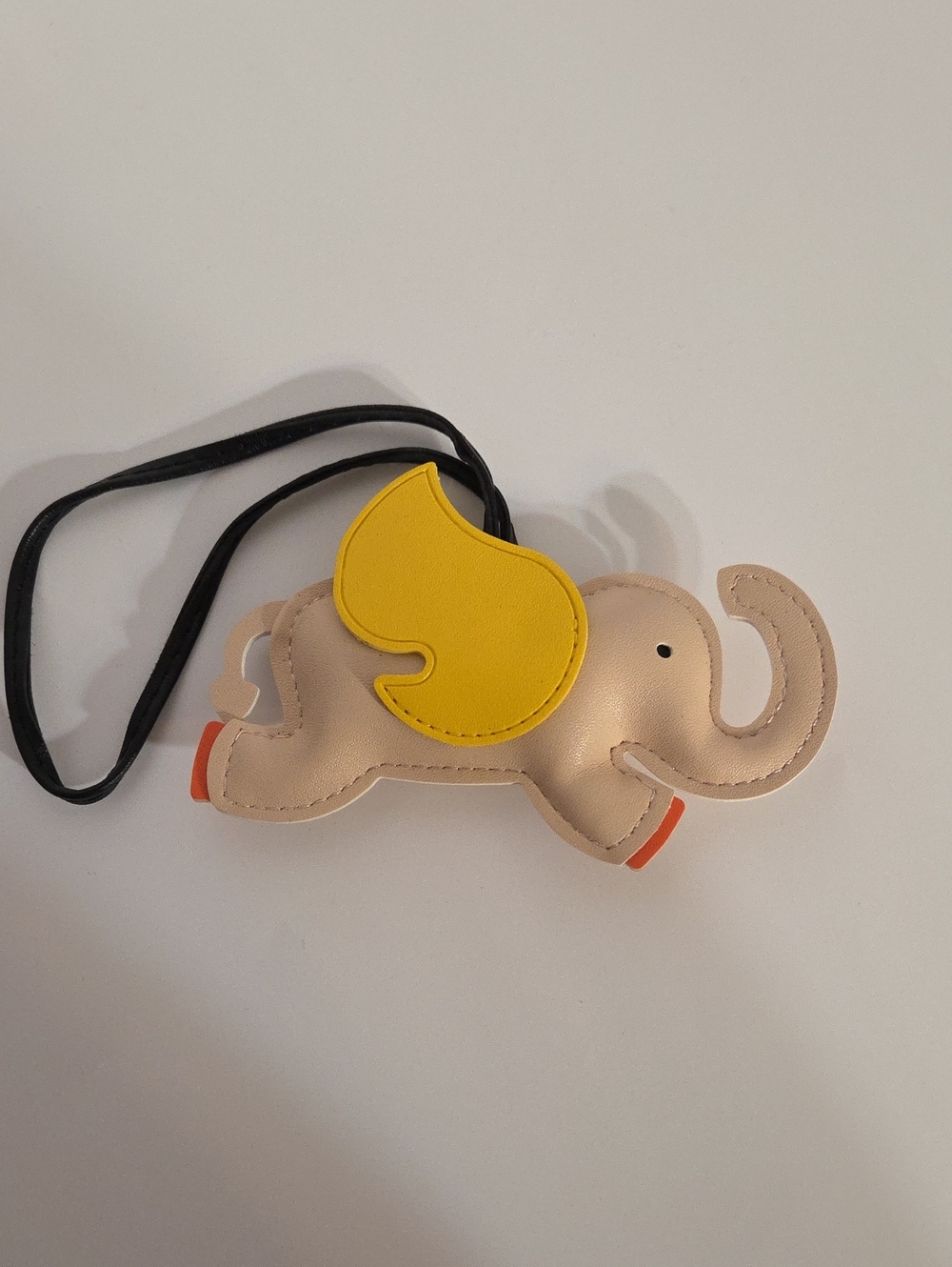 Beige Elephant Bag Charm